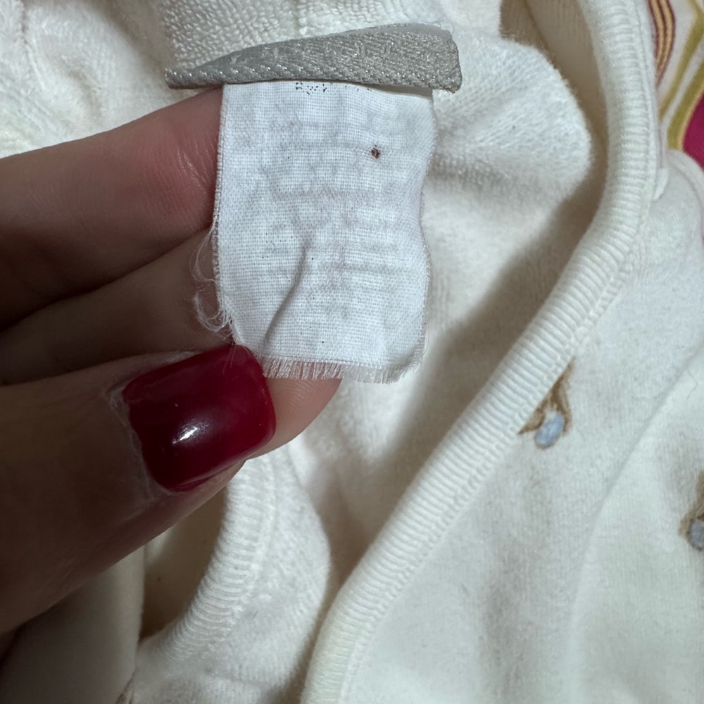 Carter’s Classics Terry lined romper towel, hood, one size - Picture 4 of 6